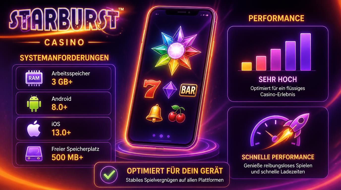 Technische Anforderungen: RAM, Speicherplatz und Betriebssystem für Starburst auf dem Smartphone
